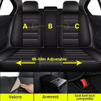 Car Seat Covers for Toyota Highlander 2007-2025 2026 Full Set(5 Seats) | Luxury Fuax Leather, Waterproof, Airbag Compatible, Easy to Install, Scratch‑Resistant Seat Protection, Black - Image 2