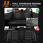 AOMSAZTO Car Seat Cover Fit for Tesla Model 3 2024 2025 (Not for Performance) - Full Set Black Seat Covers(with Armrest Cover) - Image 6