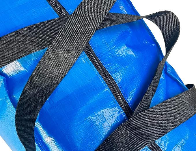 YiKitHom Extra Large Storage Bags, Jumbo Moving Storage Bags Heavy Duty, Foldable Big Blue XL Duffle Bag for Travel - Image 3