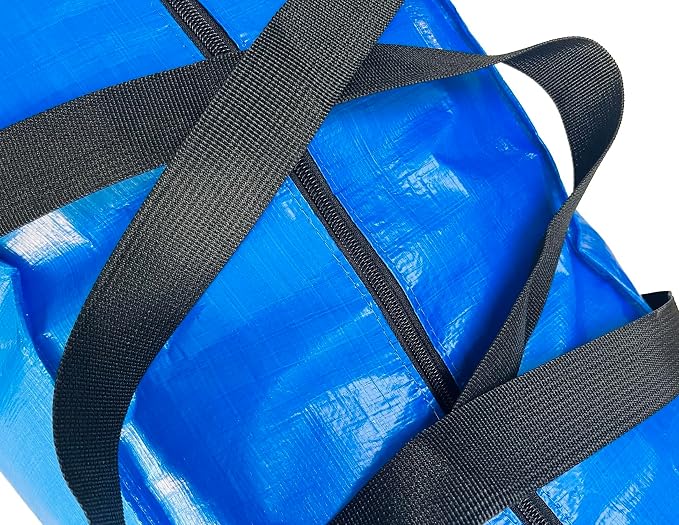 Extra Large Storage Bags, Jumbo Moving Storage Bags Heavy Duty, Foldable Big Blue XL Duffle Bag for Travel - Image 3