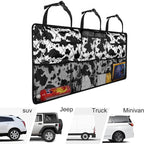 Femuar Car Trunk Organizer,Large Capacity Backseat Trunk Organizer(42"*18"),Collapsible Car Storage Bag with 8 Pocekt,SUV/MPV/Truck - Cow print - Image 5
