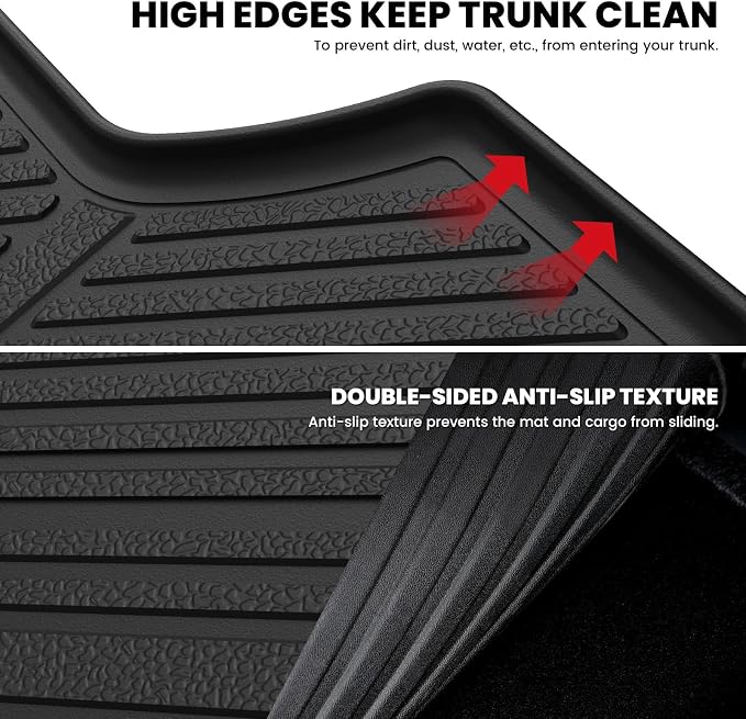 LASFIT Cargo Mat with Backrest Mat for Honda CRV 2012-2016 | Custom Fit Trunk Mat, Waterproof All Weather, Kid & Pet Friendly, Easy Clean for Family Use, Black - Image 5