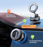 for Magsafe Car Mount carmount 2.0 Magnetic Phone Mount【Ultra-Stable Magnetic Hold】Vacuum Magnetic Phone Holder for Car Dashboard Windshield Phone Holders for Your Car for iPhone Samsung,Carbon Fiber - Image 7