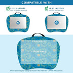 LAPGEAR MyStyle Lap Desk – Starry Blue, Fits 15.6” Laptops | Dual-Bolster Microbead Cushion, Built-In Carry Handle, Ergonomic Curved Front Edge - Image 3