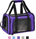 Henkelion Large Cat Carriers Dog Carrier Pet Carrier for Large Cats Dogs Puppies up to 25Lbs, Big Dog Carrier Soft Sided, Collapsible Travel Puppy Carrier - Large - Purple by Henkelion