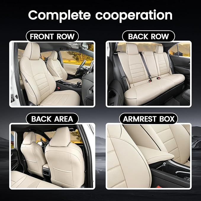 HKZ Customized Special seat Cover for Toyota Corolla (Beige, 2023-2026 Corolla Hybrid SE) - Image 6