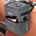 HOTOR Car Trash Can, Compact Waterproof Organizer, Leak-Proof Bin, 2-Gallon | Gray, Multifunctional Car Accessory with Adjustable Straps & Magnetic Snaps for Interior Car Storage by HOTOR