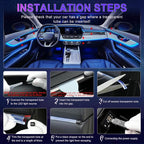 LivTee Smart LED Car Lights Interior with USB Port, LED Strip Fiber Optic Ambient Lighting Car, Wireless App Control, Sync to Music, Car Decorations Interior Accessories Gifts for Women Men, 6 in 1 - Image 5