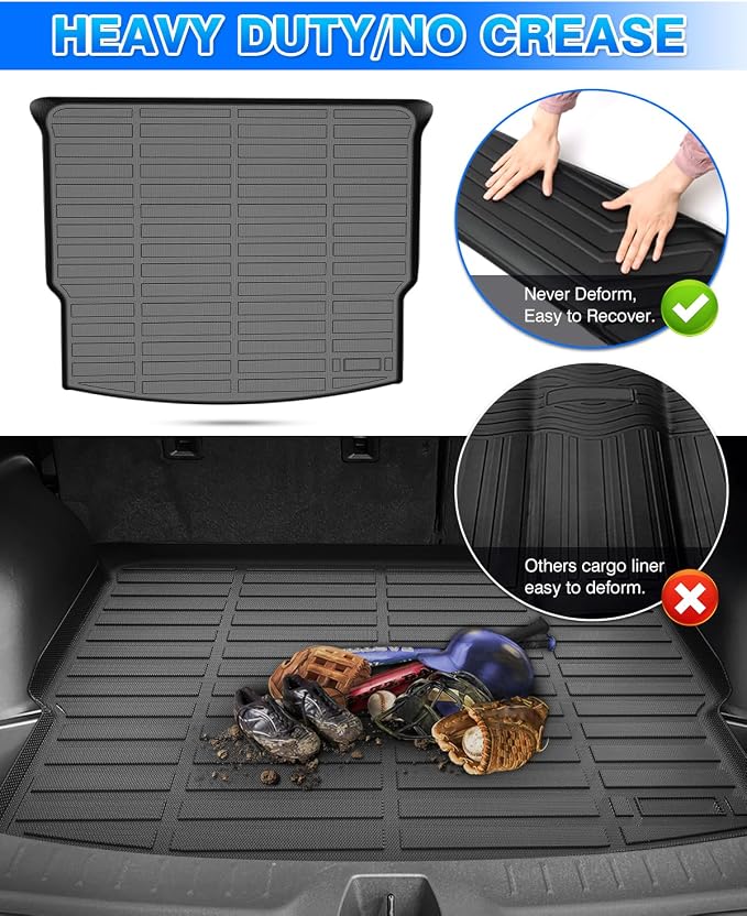 Cartist Cargo Mat Compatible with Chevy Blazer 2019-2024 2025 2026 Accessories Trunk Mat TPE All Weather Anti-Slip Odorless Cargo Liner for Blazer Accessories - Image 5