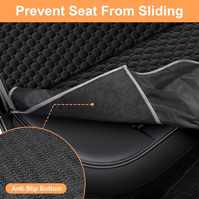 Mancro Dog Car Seat Cover for Back Seat, Waterproof Dog Hammock for Car | 600D Heavy Duty, Scratch-Resistant Back Seat Pet Cover for Dogs with PVE Nonslip Underside, Fits for Sedan, Trucks and SUVs - Image 8