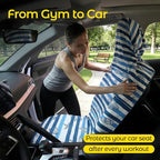 Car Seat Towel Cover, Full-Sized, Sweat Absorbing Towel for Gym - Turtle | Washable quick-dry towel cover protects front seats from sweat and water after gym, workout, running, beach and swimming - Image 3