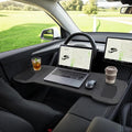 Tesla Model 3 Model Y Car Desk, Triple Foldable Laptop Table Food Tray, Portable Full Size Car Table with Cup Holder, Multipurpose Tray for Eating Working Travel Camping Accessories by MOOMARTO
