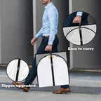 Garment Bags for Hanging Clothes, 45'' Suit Bag Cover for Storage and Travel, Dress Bags for Gowns Long, 2 Pack (Clear) - Image 4