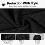 Seat Armour Black Car Seat Towel Cover – Soft, Machine Washable & Absorbent Seat Protector – Quick Install, Multipurpose Vehicle Seat Cover for Workout, Beach, Travel – Universal Fit - Image 7