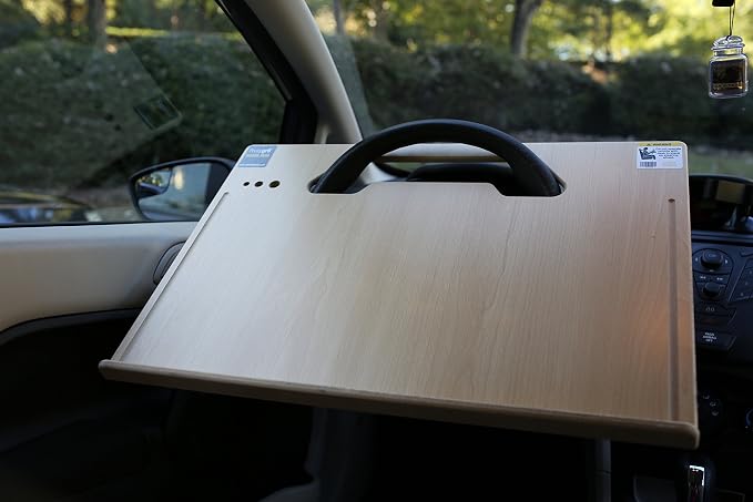 Contractor Size (23 1/2" x 16 1/2") Pickup & Car Desk - Mobile Office -Steering Wheel Laptop Table - Automobile Desk - Multipurpose Workstation For Vehicles - Car Writing Table/ Eating Tray - Image 2