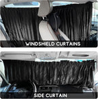 ZATOOTO Car Window Curtains for Privacy, Magnetic Divider Window Sun Shade | Universal Fit, Front & Rear Divider, Keep Cool, Easy Installation, For Travel & Camping, Removable Simple - Image 8