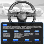SEG Direct Car Steering Wheel Cover for Prius Civic Model 3 / Y 14"-14.25" | Small Size 35.5-36 cm for Camaro, Microfiber Leather, Anti-Slip Comfortable Grip, Auto Interior Accessories, Black and Blue - Image 5