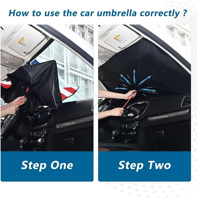 USA Flag Custom Windshield Sun Shade Cover Uv Protection Sunshades for Auto Car Interior Accessories - Image 4