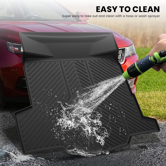 LASFIT Trunk Mat for Chevrolet Chevy Impala 2014-2020 Car Floor Mats | Not Fit Equipped with The Auto Stop/Start System, All Weather TPE, Custom Fit Black, Easy to Wash, Durable Trunk Mat - Image 5