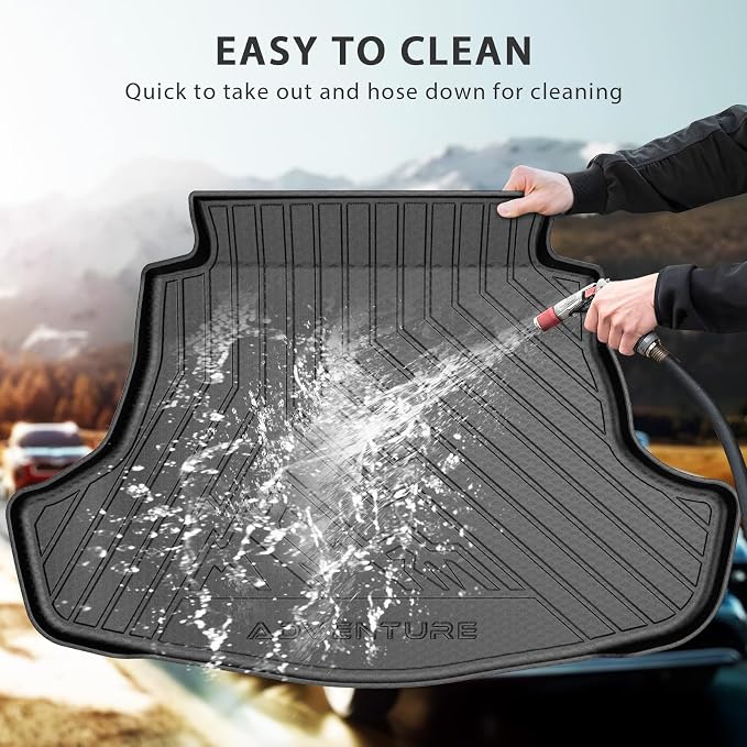 Powerty Trunk Mat for Toyota Camry(Include Hybrid/L/LE/SE/TRD/XLE/XSE) 2018-2026 & Toyota Avalon 2019-2022, All Weather TPE Cargo Mat Liner for Rear Trunk - Image 3