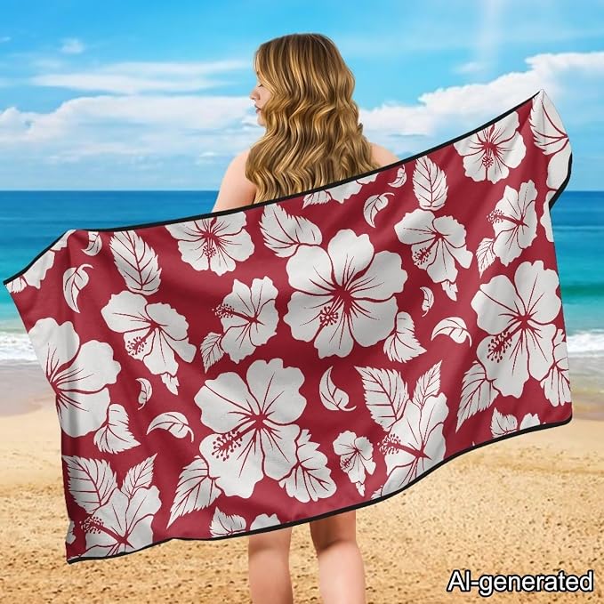 Horeset Hibiscus Flower Car Seat Towel Covers Anti-Slip Car Seat Cover Protection Washable Vehicle Seat Protectors Easy Installation Machine Washable for Trucks SUV - Image 4