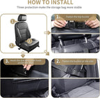 LUCMO Car Backseat Organizer with Touch Screen Tablet Holder,Dark Blue | 2 Pcs,9 Storage Pockets,Clear Tablet Holder,Protectors Kick Mats,Travel Accessories,Seat Cover,Road Trip Essentials - Image 4