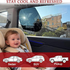 2 PCS Side Window Sun Shade,Universal Car Side Window Sun Shades | Car Window Sun Shade for Baby,Universal Fit for Glare Shield and UV Protection,Easy to Install & Remove - Image 3