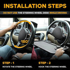 EcoNour 2-in-1 Steering Wheel Desk for Honda CRV 2023-2025 2026 | Car Tray Table | Laptop Car Mount with Pen Holder Food Tray for Eating with Drinks Holder Multipurpose Travel Car Accessories - Image 5