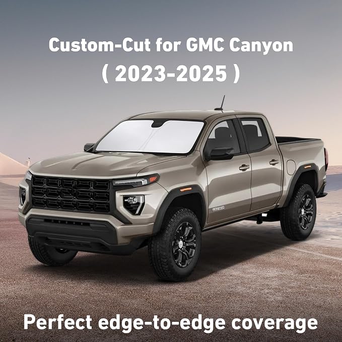 EcoNour Windshield Sunshade Compatible for GMC Canyon 2023 2024 2025 | Sun Visor for Front Windshield & Window Sun Shade Cover, UV Heat Blocker & Protector, Car Accessories - Image 2