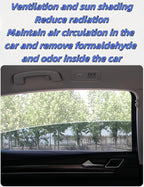 2 Pack Breathable Mesh Car Window Sun Shade Cover, 22.8"*24" | Car Window Screens, UV Protection Sunshade, Mosquito Net Curtain, Protect Privacy for Pets/Family - Image 5