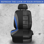 CAR PASS Line Rider Sporty Front Seat Covers, Blue Car Seat Covers Two Front Seats Only, Airbag Compatible,Universal Fit Sedans,Cars,Vans,SUV,Truck(Black and Blue) - Image 6