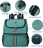 BAGLHER Pet Travel Bag, Double-Layer Pet Supplies Backpack (for All Pet Travel Supplies), Pet Travel Backpack with 2 Silicone Collapsible Bowls and 2 Food Baskets Green - Image 4