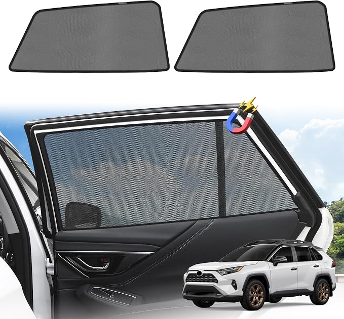 KUST Car Window Shades for 2021-2024 Subaru Outback Accessories, Breathable Mesh Magnetic Window Covers, Rear Back Side Window Sun Shades UV Block Privacy Protection for Baby Camping Napping 2PCS - Image 3