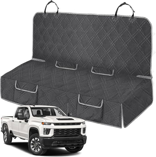 Dog Car Seat Cover for Full-Size Truck | for Ford F150/250/350 Chevy Silverado Dodge Ram 1500 2500 3500, 600D Oxford Scratch Proof Nonslip Waterproof Pet Cover by Kistrba