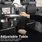 XDV Car Seat Organizers,Multi-functional Back Seat Protectors, Storage Pouches, and Tray Holders (for Cars, Kids, Seat Back and Rear Seats) (Woven Black, 1 Pcs) - Image 4
