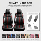 Fit Elantra Seat Covers Custom Fit for Hyundai Elantra 2017-2026, RedTrim | Front Pair, Premium Leather Full Coverage Protectors, Waterproof, Breathable, Scratch Resistant, Easy Wipe, Airbag Compatible - Image 9