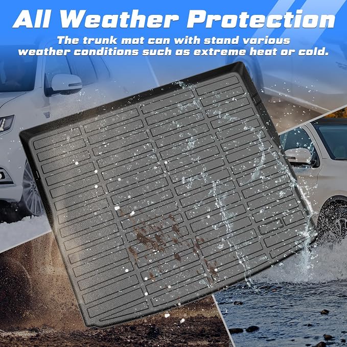 Sunsdrew Trunk Cargo Liner for 2023-2026 Nissan Ariya Accessoreis, Rear Trunk Mat Cargo Mat All Weather Protection TPE Rubber Raised Edge - Image 3