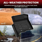 LASFIT Mats for Ford F-150 2011-2014 SuperCrew, Carpet Floor, Bucket Seat | All Weather TPE Protector Custom fit Truck Liners for F150 Crew Cab, Durable Anti-Slip Easy to Clean, 1st & 2nd Row - Image 9