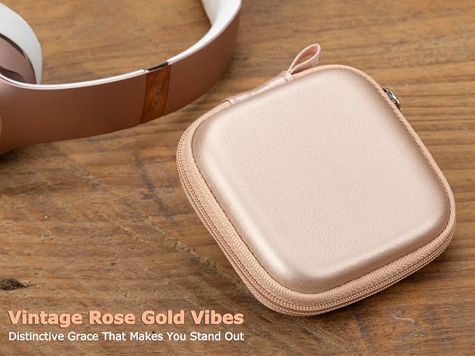 Ginsco Mini-Portable Hard Shell Square Earbuds Case for Apple EarPods/Samsung Galaxy Wired/Wireless Earbuds, Cell Phone Accessories Organizer with Carabiner for Earphones - Image 6