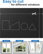 Sumobaby Blackout Curtains for Bedroom Portable 30"x36" Blackout Shades | 100% Black Out Window Cover No Drill with Upgraded Hook&Loop Tapes Thermal Insulated Blinds for Home,Nursery(1 Panel,Black) - Image 5