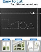 Sumobaby Blackout Curtains Portable 21”x72” No Drill Black Out Window Cover | 100% Blackout Shades with Heat-Resistant Hook&Loop Tapes,Thermal Insulated Window Blinds for Home,Nursery(1 Panel,Black) - Image 5
