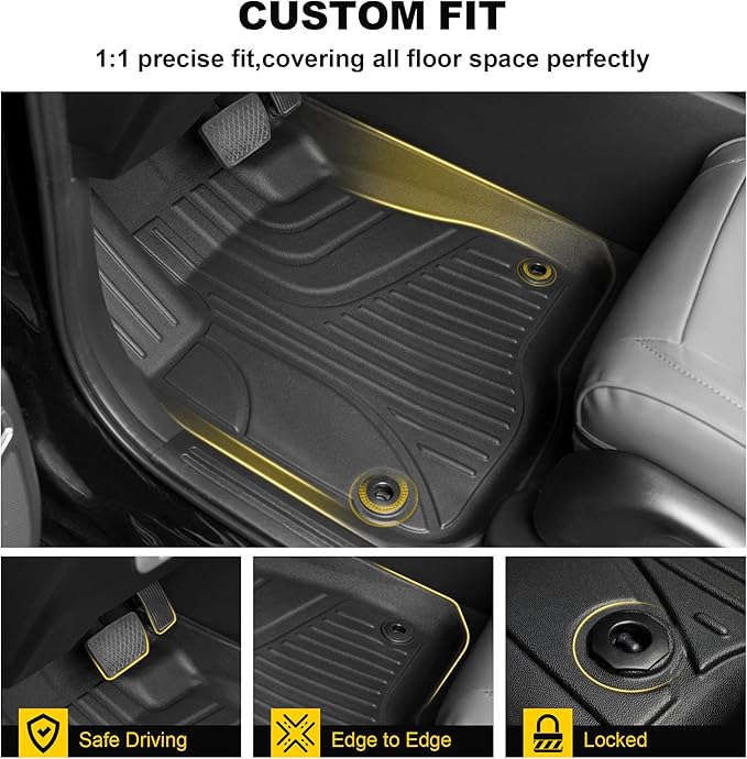 Floor Mats & Cargo Liner for Honda CRV 2023-2026 (Gasoline & Hybrid) | TPE All-Weather Mats, Non Slip & Odorless & Scratch Proof, CR-V Accessories - Image 5