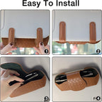 KINIVA Sunglasses Holder for Car Visor Leather Glasses Case with Clips for Car Visor Automotive Interior Visor Accessories Apply to All Car Models (09 Brown) - Image 5