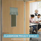 RYB HOME Classroom Door Window Cover Lockdown Shades Blackout, No Drill | Privacy Sidelight Glass Door School Office Blinds, Room Darkening Blocks Views, Portable Curtains, W12 x L30, Sage Green - Image 2