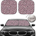 GVEN Windshield Sun Shade Car Sunshade Truck Accessories Large-Size Front Window Shades Windshield Cover Visor for Full-Size MPVs, Vans, Trucks, SUVs, Tesla (Pink Leopard, L) by Gven