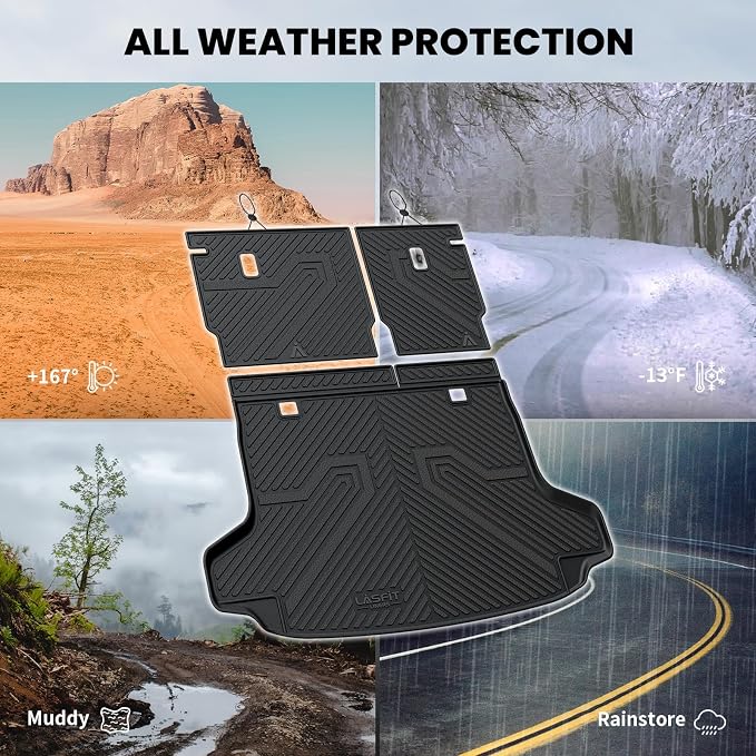 LASFIT Cargo Mat Mat for Honda HRV 2023-2027 & for Acura ADX 2025-2026 | Full Surround TPE Mats, Tall Walls, 3D Custom Fit, Non-Slip, Easy Clean, Tool-Free Install, Vehicle-Specific Accessories - Image 5