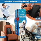 Lumbar Support Pillow for Office Chair Car, Gaming Chair Lower Back Pain Relief Memory Foam Cushion with Greeting Card,3D Mesh Cover Ergonomic Back Rest, Birthday Gift for Dad,Stocking Stuffers - Image 7