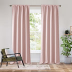 RYB HOME Bedroom Blackout Curtains 84 inches Long, 100% Blackout | Thermal Insulated, Noise Reducing, Curtains for Living Room Nursury, For Sleep, W42 x L84, Biscotti Beige by RYBHOME