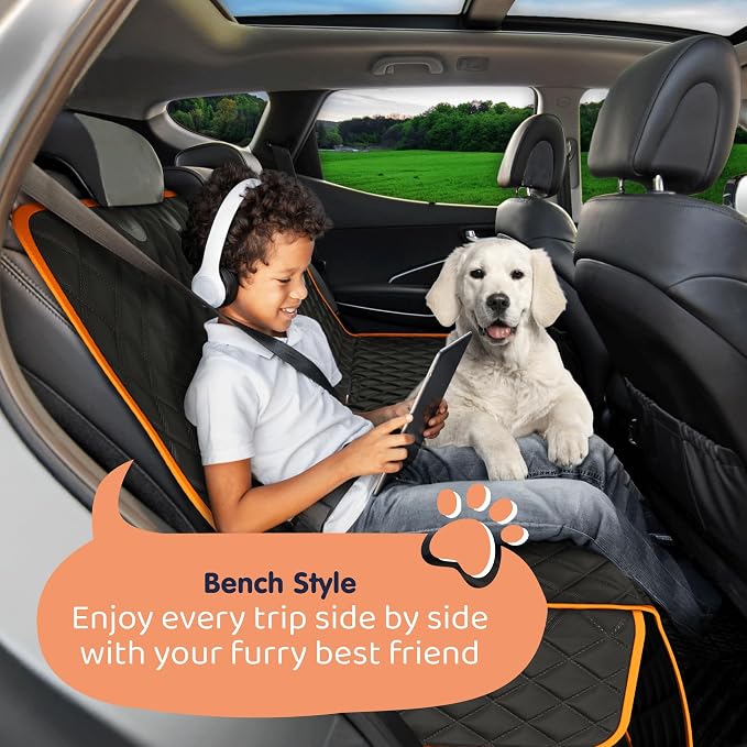 Dog Car Seat Cover for Back Seat, Waterproof Hammock for Car, SUV & Truck, Non-Slip Backseat Cover for Dogs, Heavy-Duty Dog Hammock Style Seat Protector Pets, Easy to Install & Clean - Image 6