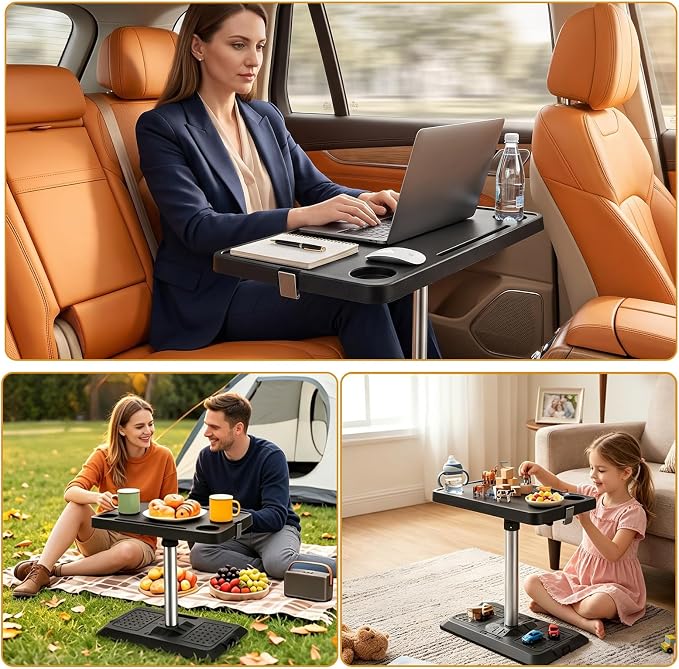 Car Desk for Laptop, Adjustable Car Seat Tray Table for Seat Food Eating, Essentials Laptop Stand for Long Trips - Image 6